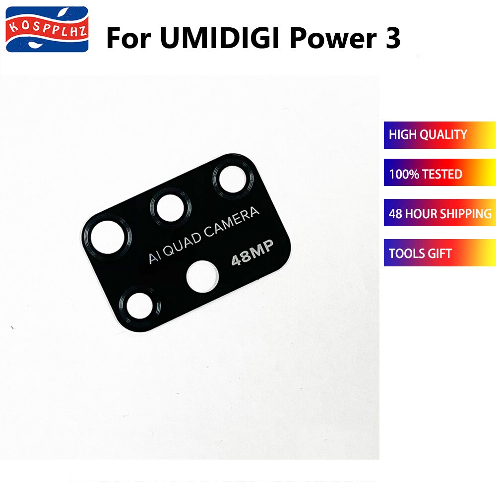 For UMIDIGI Power 3 Back Camera Glass Lens Back Camera Protective Lens Panel UMIDIGI Power3 Back Camera Cover Lens + Glue