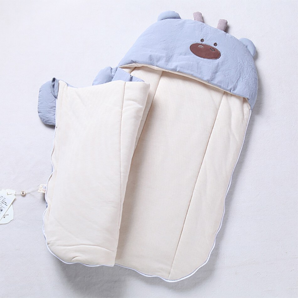 Saco de dormir macio, quente, fofo, de desenho animado, roupa de algodão, cobertor macio, infantil, meninos, meninas, envelope para crianças, presente