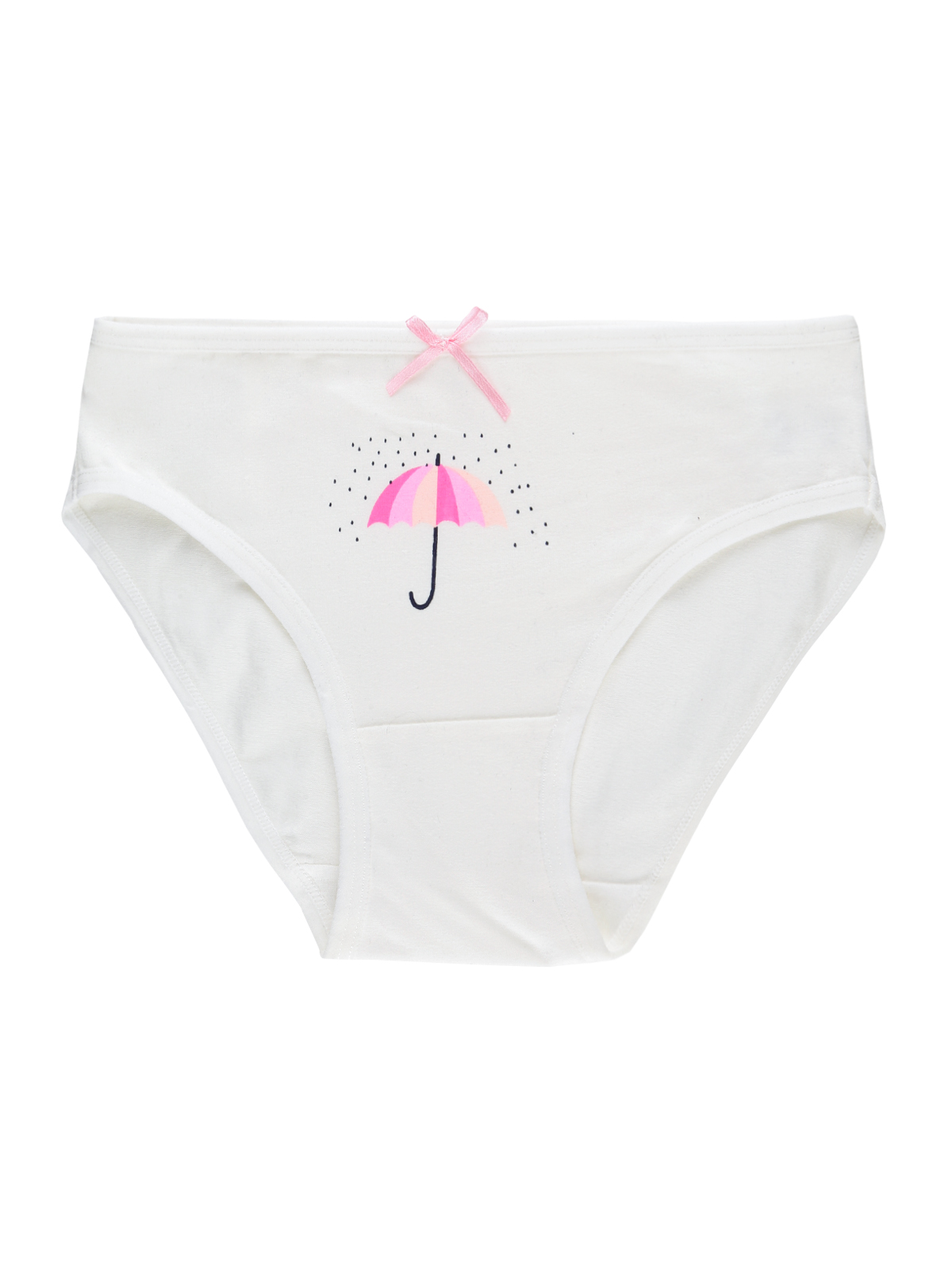 Slips en coton stretch blanc filles