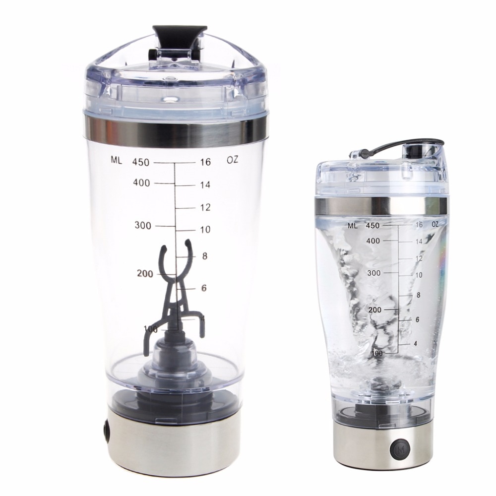 450ml BPA Protein Shaker Vortex Water Bottle Electric Automatic Mixer Smart Bottle