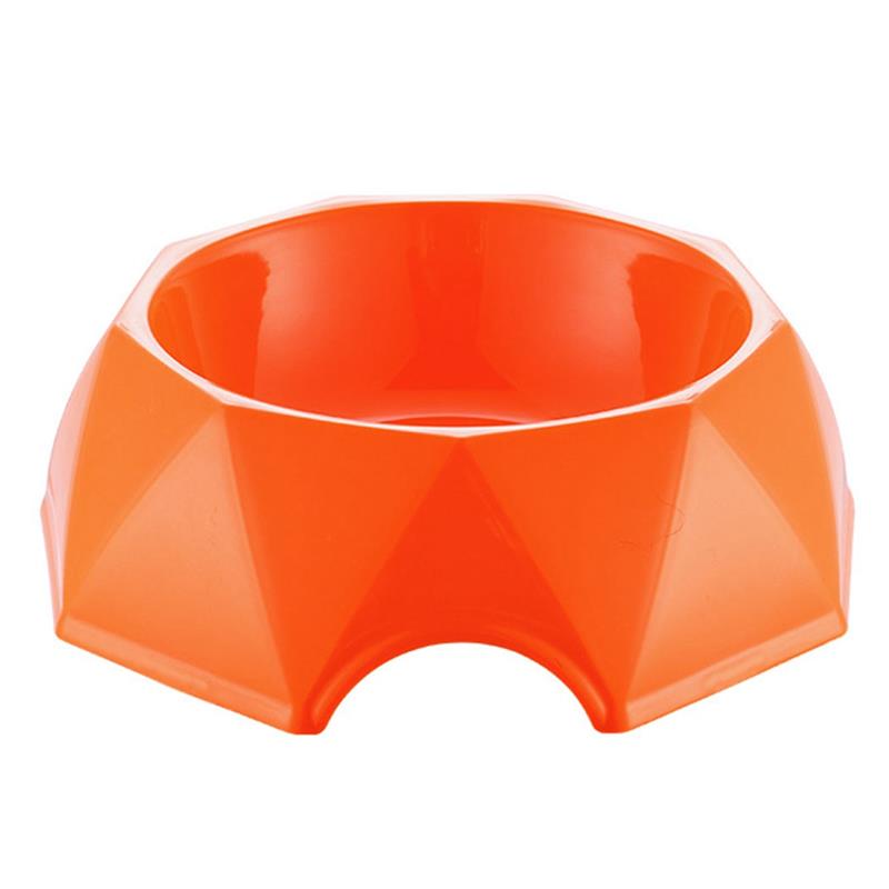 Enkele plastic voerbak voor huisdieren, antislip voerbak voor katten, voerbak voor puppy's, container voor honden, huisdierproduct: Oranje