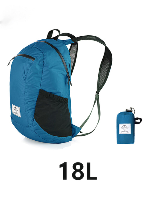 Naturehike Backpack 22L Ultralight Outdoor Waterproof Folding Backpack for Men Women Camping Hiking Shoulder Bag High Capacity: dark blue