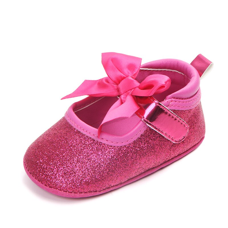 Baby Girl Shoes Soft Shoes Prewalker Walking Toddler Kids Shoes: rose red / 0-6 months