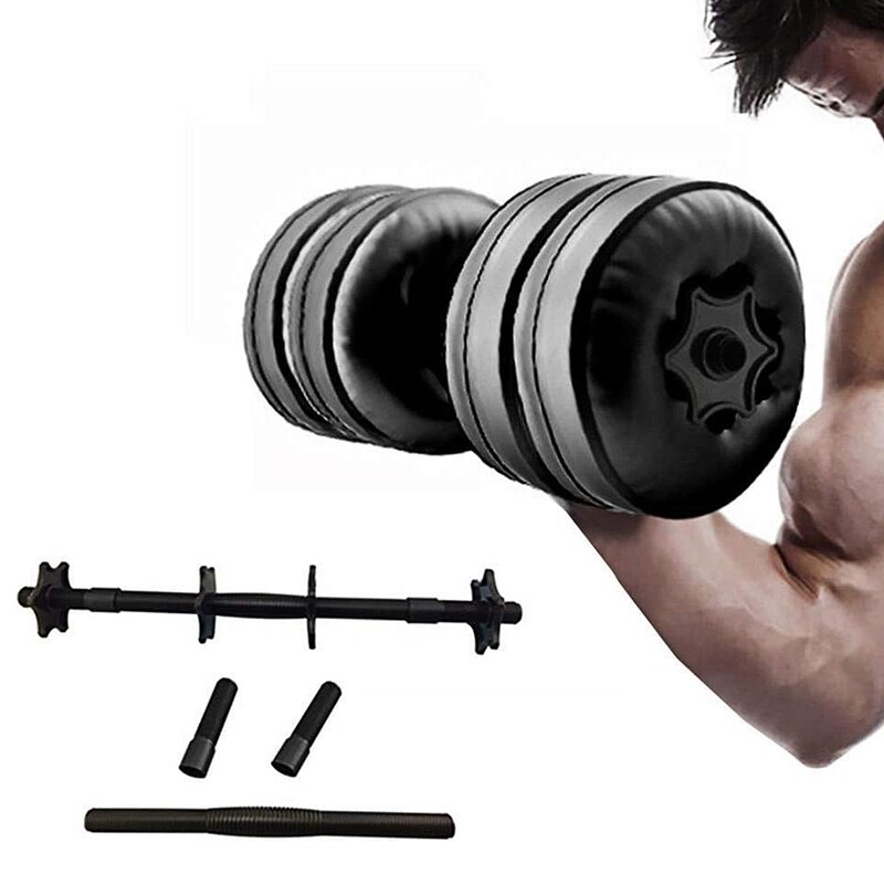 Adjustable Dumbbell Set Kettle Travel Dumbbell Weight 20-25KG Extension Rod Water Filled Dumbbell Home Fitness Exercise