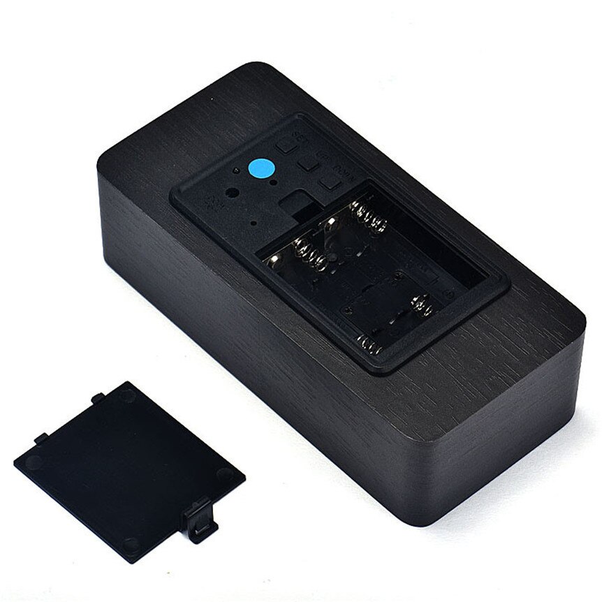 T Houten Temperatuur Klinkt Controle Led Elektronische Desktop Digitale Wekker
