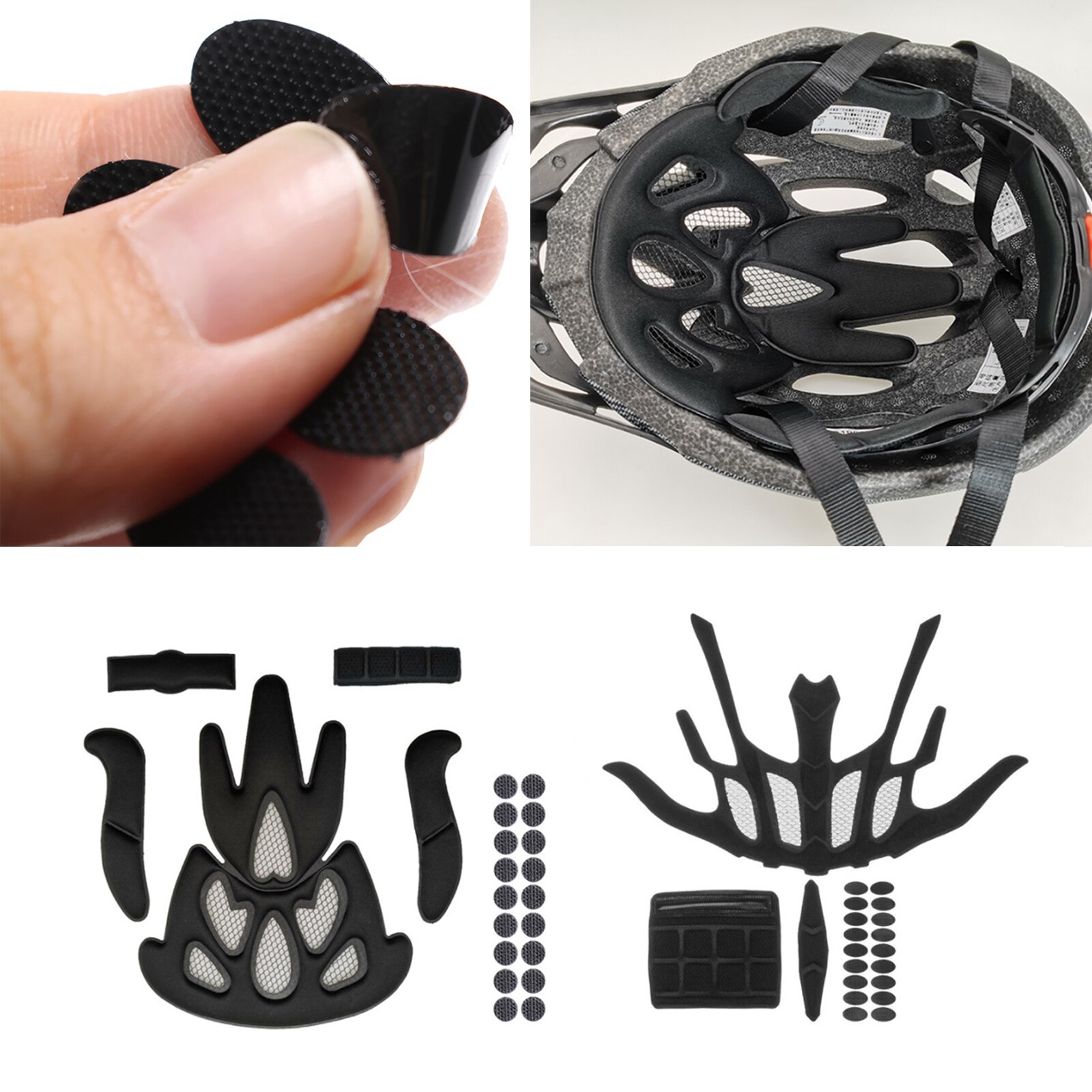 Helmet Padding Kits Bicycle Safety Crash Hat Replacement Foam Pads Set for Bike Motorcycle Helmet Sponge Pads Accessories