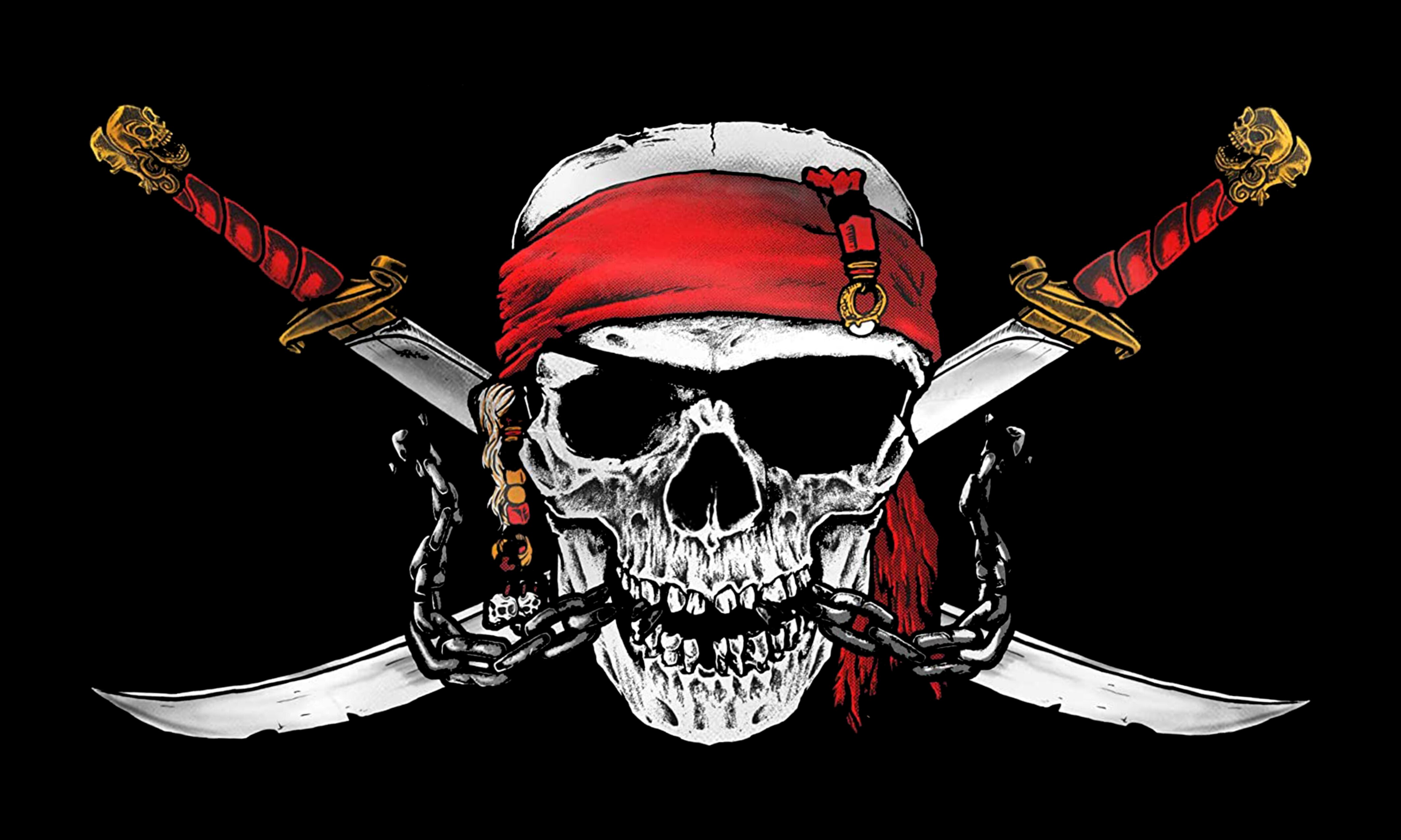 100% de calavera pirata roja, banderas de poliéster con arandelas, 3x5 pies