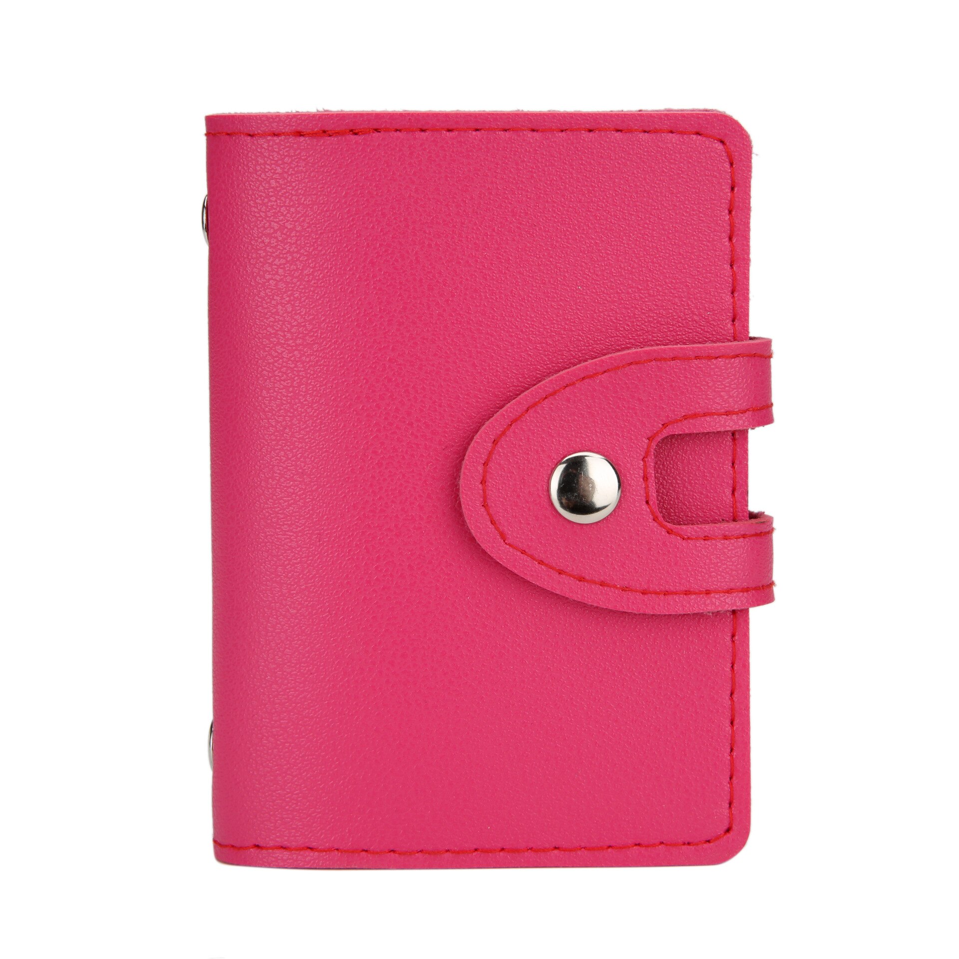 1 sztuk PU skóra miękka posiadacz karty kolor wielu posiadacz karty mężczyzna i kobieta pojemnik na kartę bankową proste podróży jednolity kolor mały prezent: Rose red V30