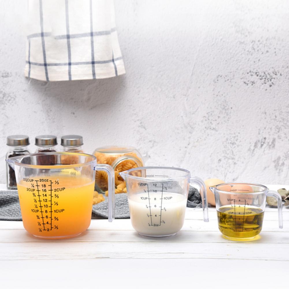 Measuring Jugs Durable Transparent Easy Carry Graduated Measuring Mugs for Home Measuring Mugs Measure Liquid Jugs