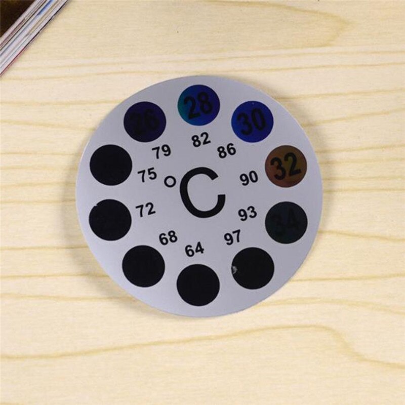 Self-Adhesive Aquarium Fish Tank Thermometer Temperature Sticker Aquarium Dual Scale C/F Round Thermometer Sticker