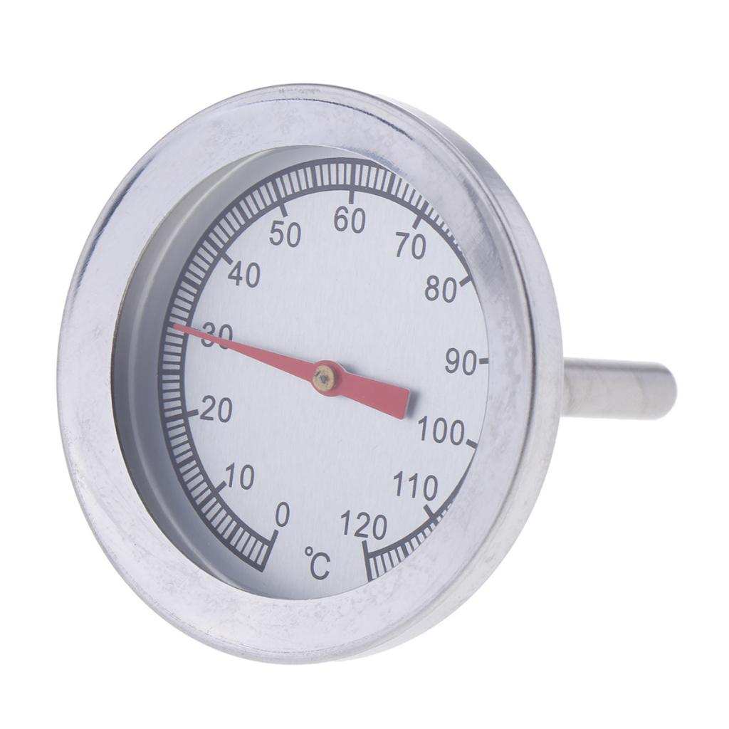 STAINLESS STEEL BBQ CHARCOAL GRILL PIT WOOD SMOKER TEMP GAUGE THERMOMETER 0-120℃