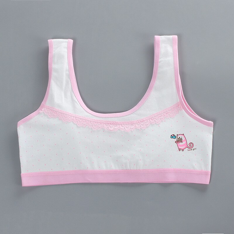8-18years Teen Girls Training Bras Puberty Wireless Elastic Bra Cotton Sport Tank Tops Underwear Kids Bra