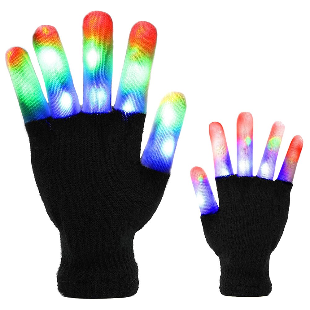 1 paar LED Blinklicht hoch Handschuhe glühend Blinkt für Erwachsene Weihnachten Party J55