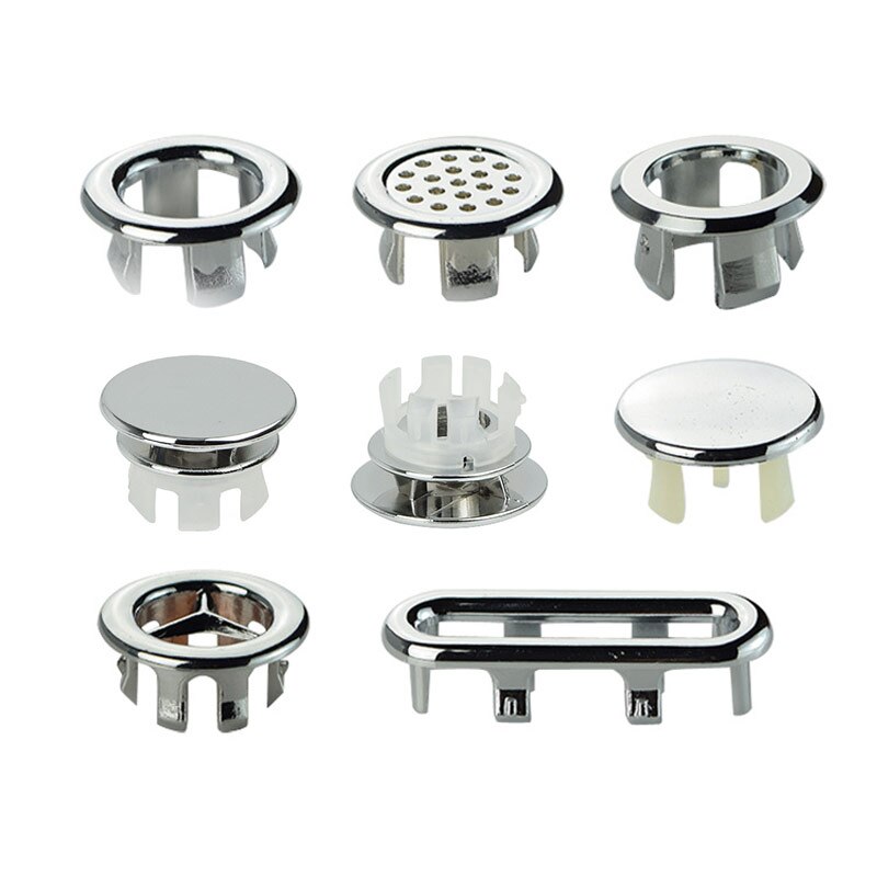 Anillo de rebosadero para lavabo de cerámica, anillo redondo de plástico para lavabo de cerámica, 1 unidad
