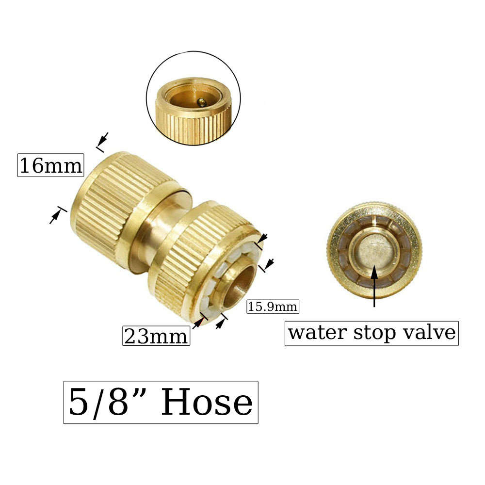 1/2 3/4 5/8 1" Thread Hose Quick Connector Brass Garden Watering Fittings Drip Irrigation Copper Hose Quick Coupler: MULTI