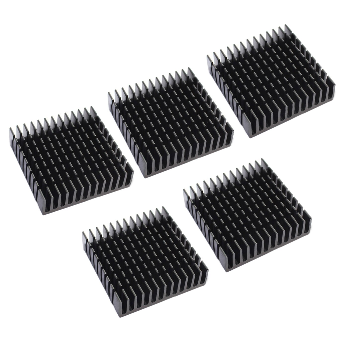 5pcs Black Heat Sink Electronic Heat Dissipation Cooling Aluminum Heatsink For LED Power Transistor 40*40*11mm