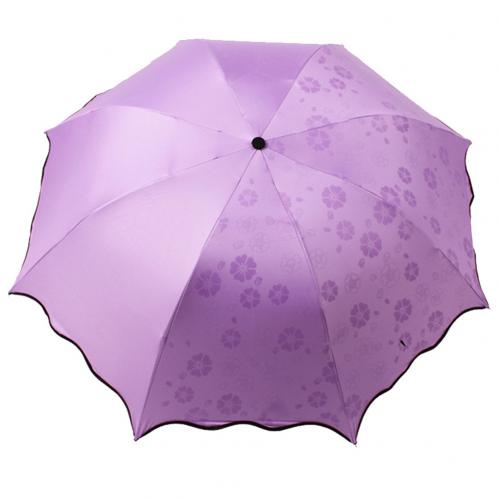 Kestävä sateenvarjo tuulenpitävä sadeaurinko kokoontaitettava sateenvarjo kannella matka anti-uv kesäsateenvarjot ulkoilmaan: Violetti