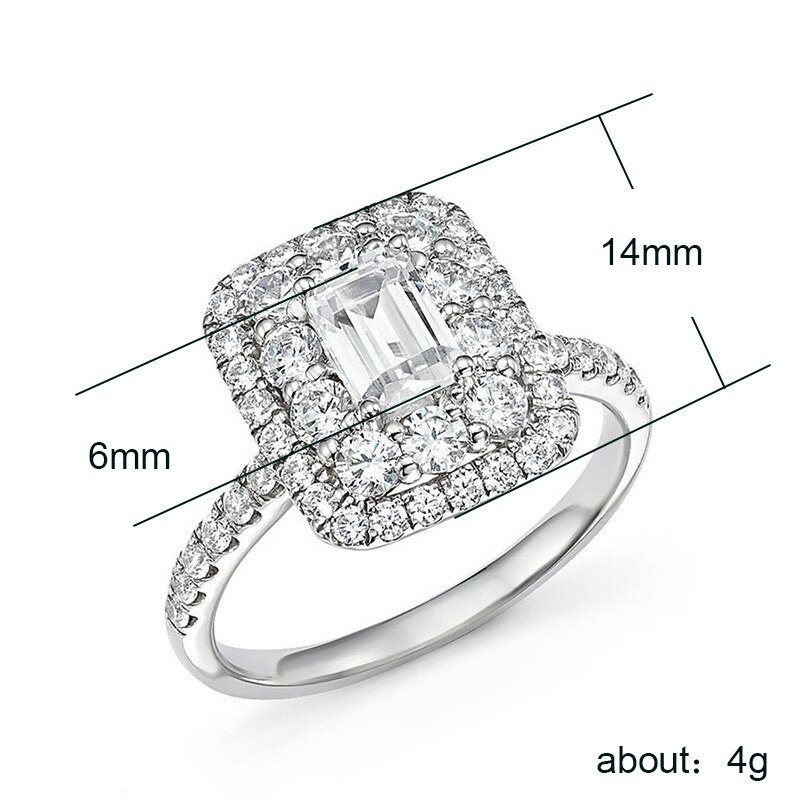 Huitan Wedding Bands With Micro Paved Trendy Engagement Bridal Ring For Women Brilliant Crystal Factory Direct