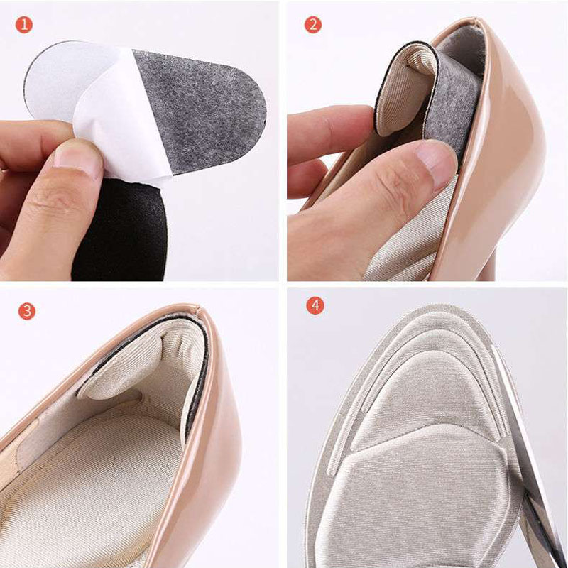 2 pezzi sottopiede inserti tallone Post posteriore traspirante antiscivolo per tacco alto inserto per scarpe protezione solette per scarpe solette in Memory Foam