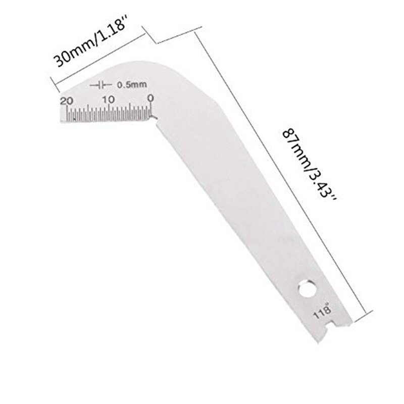 2 IN1 29 Sizes Stainless Steel Drill Gauge Drill Bit Gauge for Measuring Bolt Wire Diameter Screw Thread Size