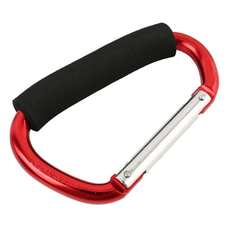 Mosquetón de aluminio para Gancho del Cochecito de bebé, Gancho de soporte para bolsa de carrito de bebé, Gancho de soporte, accesorios para asiento de coche: 06