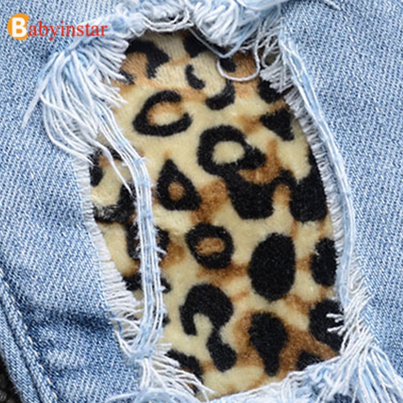 Babyinstar vaqueros para niños Cheetah imprimir bebé niña pantalones de leopardo Infante niña Jeans de mezclilla Bebé Ropa para adolescentes y niñas Pantalones