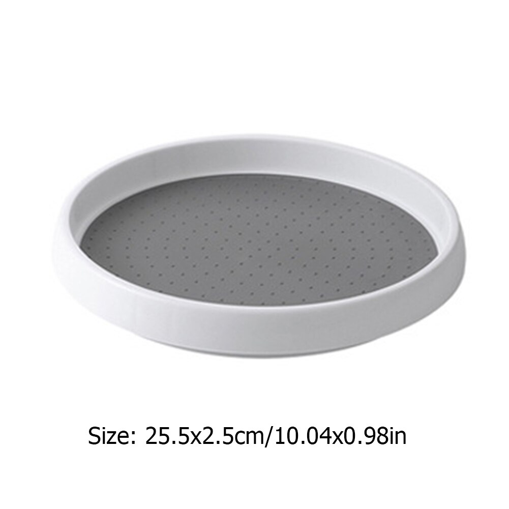 360 Rotation Non-Skid Spice Rack Pantry Cabinet Turntable with Wide Base Storage Bin Rotating Organizer for Kitchen Seasoning