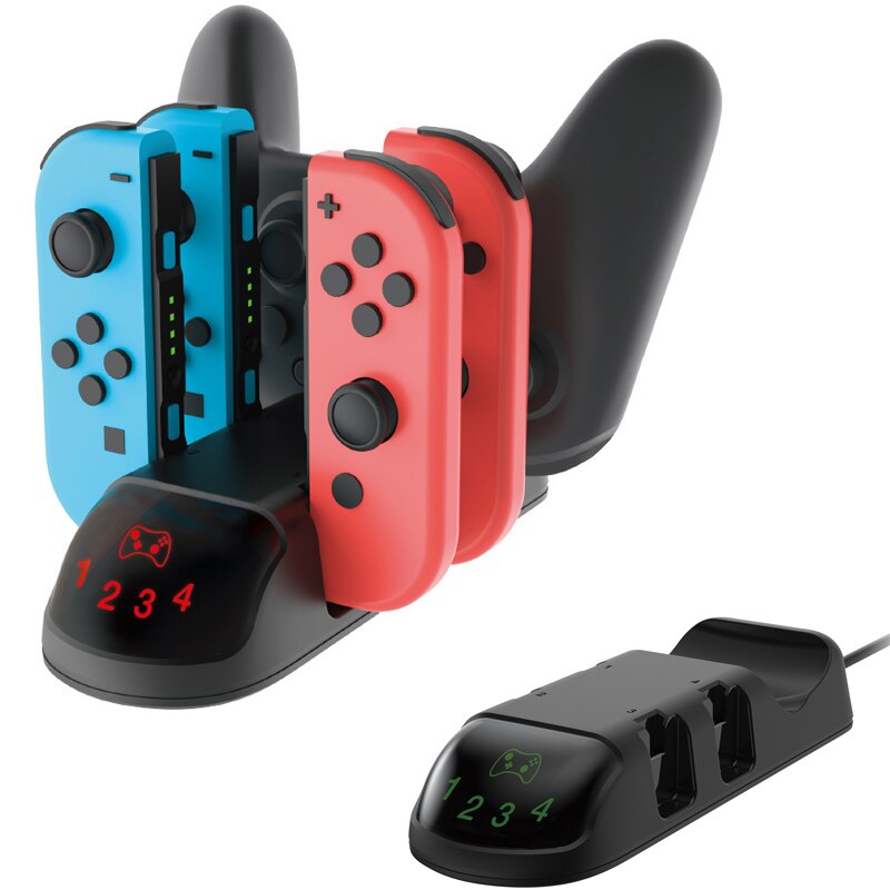 Supporto per caricabatterie Controller NS Switch, Dock Station per ricarica rapida per Nintendo Switch Joy contro e Controller Pro carica