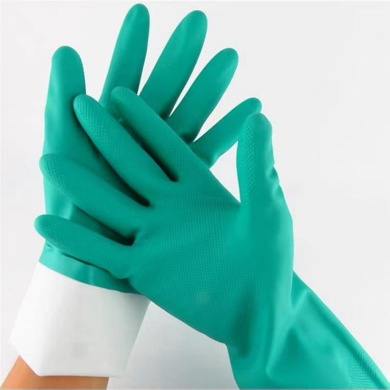 Dikke nitrilhandschoenen - Chemisch zuurbestendig Waterdicht Handschoenen met lange mouwen Schilderen Wassen Keuken Huis Tuin Latexvrij