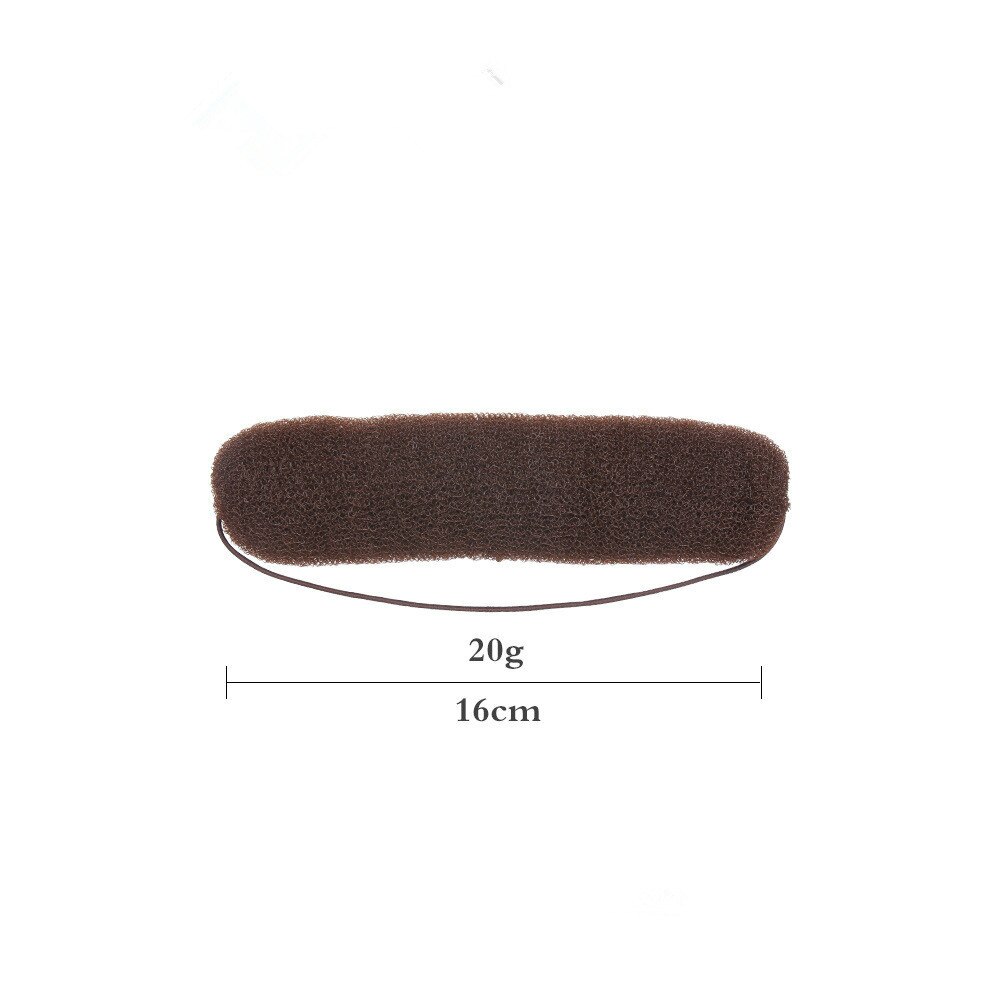 Hair Dispenser Sponge Bump Hollywood Style Rubber Band Strip Knit Hair Curler Long Hair Styling Tools Accessories: 16cm Brown