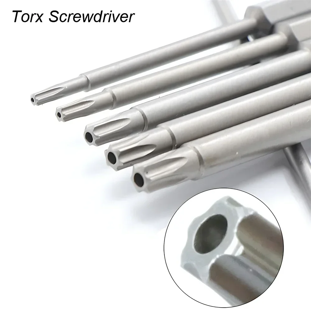 Torx Screwdriver Flat Head Tamper Proof Security Drill Bit Set for Electric Drill Magnetic Extension Adapter Star Hex Spline Bit