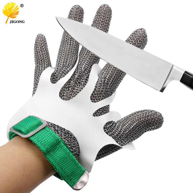 Guantes de malla metálica de acero inoxidable, anticorte, a prueba de cuchillos, resistentes a las puñaladas, para carpintería, carnicero y sastre