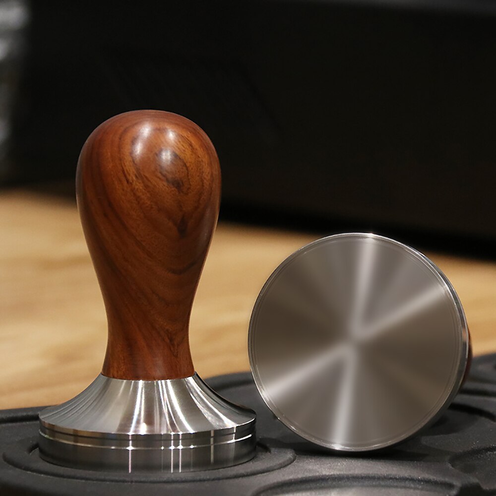 Marteau à poudre de café de qualité alimentaire, 51/58mm tasseurs à grains avec manche en bois, presseur plat, moulin à café manuel, café fait main