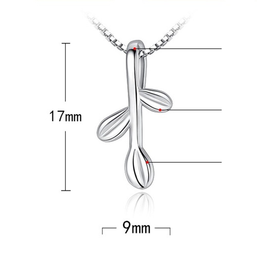 NEHZY 925 Sterling Silver Necklace Pendant Jewelry Woman Small Leaf Necklace Length 45CM