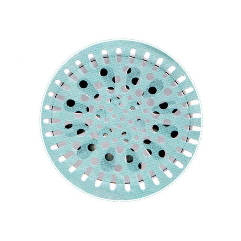 20 Stuks Wegwerp Haar Filter Zeef Sticker Badkamer Douche Drain Cover Netto Haar Stoppers Catchers Gootsteenzeefje Keuken Gereedschap: 1 pcs