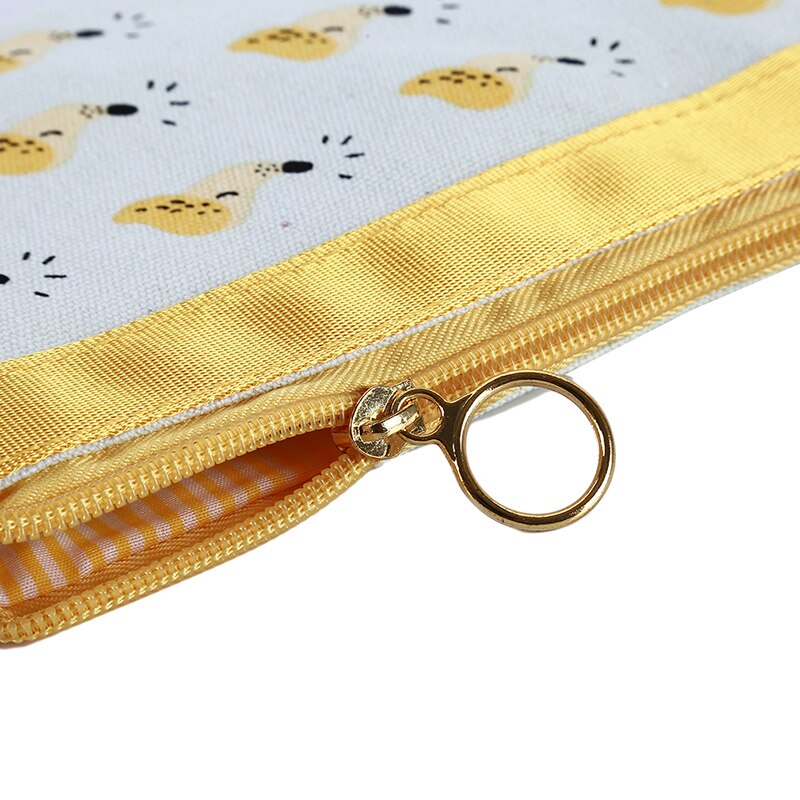 Cartoon Afdrukken Make-Up Tas Vrouwen Draagbare Sieraden Opbergtas Absorberende Kussens Toilettas Tassen Organizer Voor Cosmetica Case