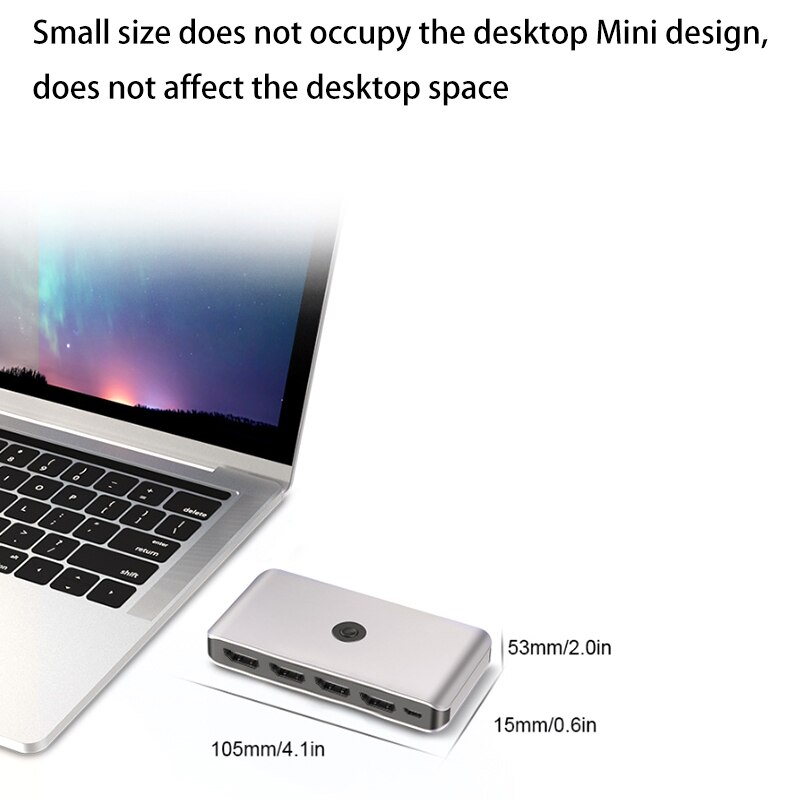 ROCKETEK KVM Switch Box 3 Port 3 In1Out HDMI Switcher 4K 60Hz ,with Infrared Remote Control,for Keyboard Mouse Printer Monitor