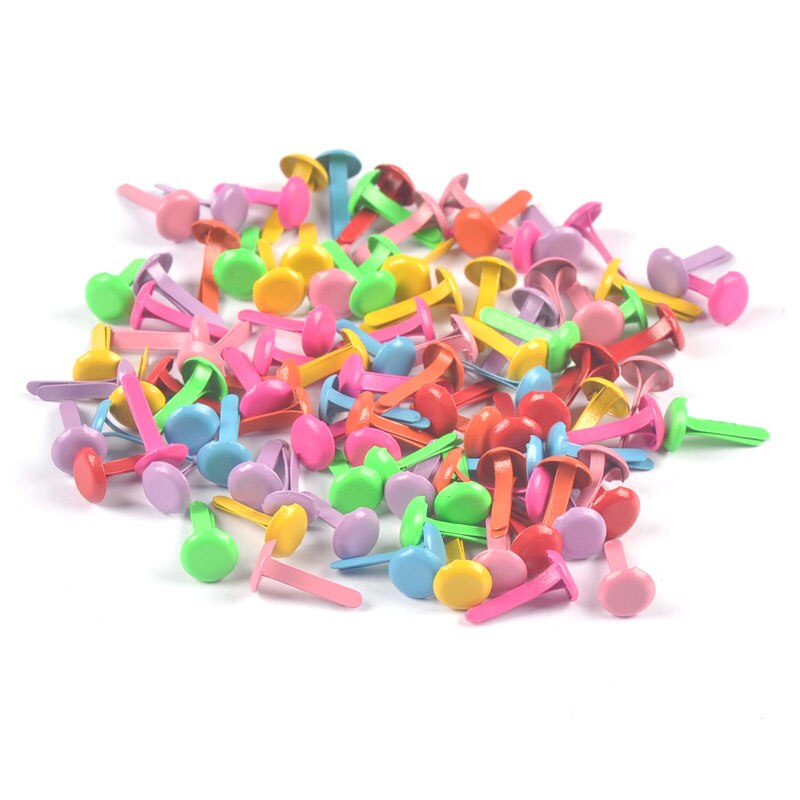 50pcs/lot 8x13mm Colorful Round Metal Brads DIY Cr... – Grandado