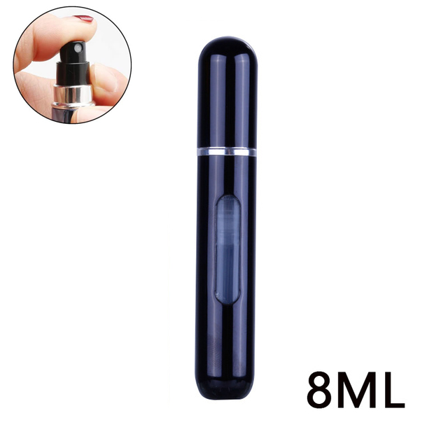 8/5 ml Parfümzerstäuber, tragbarer Flüssigkeitsbehälter für Kosmetika, Reisen, Mini-Aluminium-Spray, Alkohol, leere nachfüllbare Flasche: plum