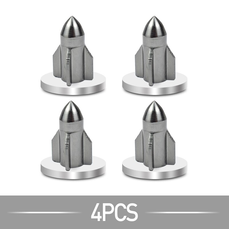 4 pc/pc alluminio Design A razzo cerchio per pneumatici Schrader valvola stelo ruota tappi moto bicicletta ruota pneumatico tappo A/V accessori per biciclette: 4pc Titanium