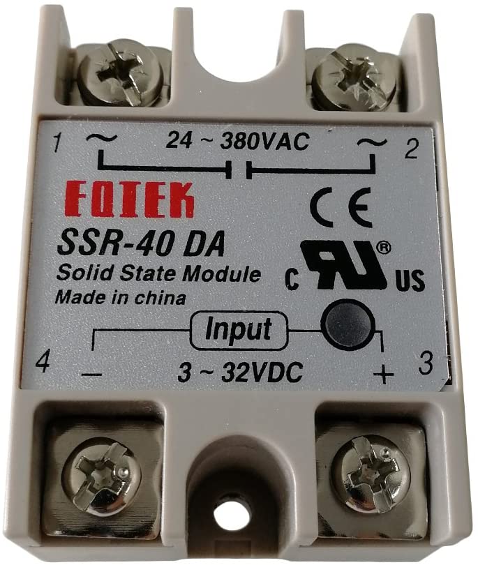 SSR-40DA 40A Solid State Relais Ingang 3-32V Dc Output 24-380V Ac (SSR-40 Da)