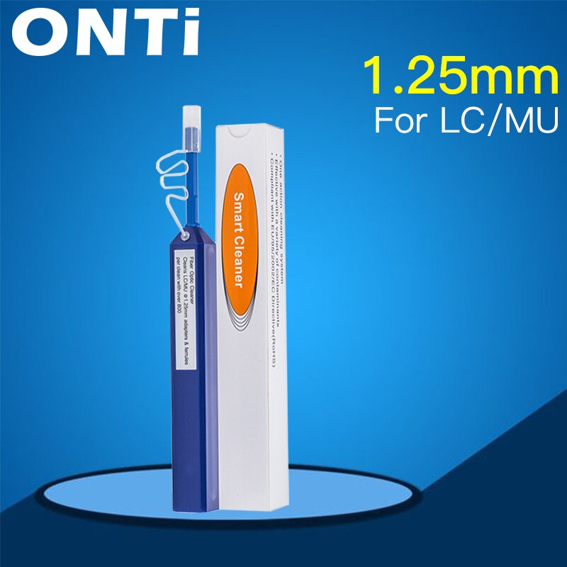 Onti 2Pcs One-Click Cleaner Glasvezel Schoner Pen Reinigt 2.5Mm Sc Fc St En 1.25Mm lc Mu Connector Over 800 Keer: 1.25mm