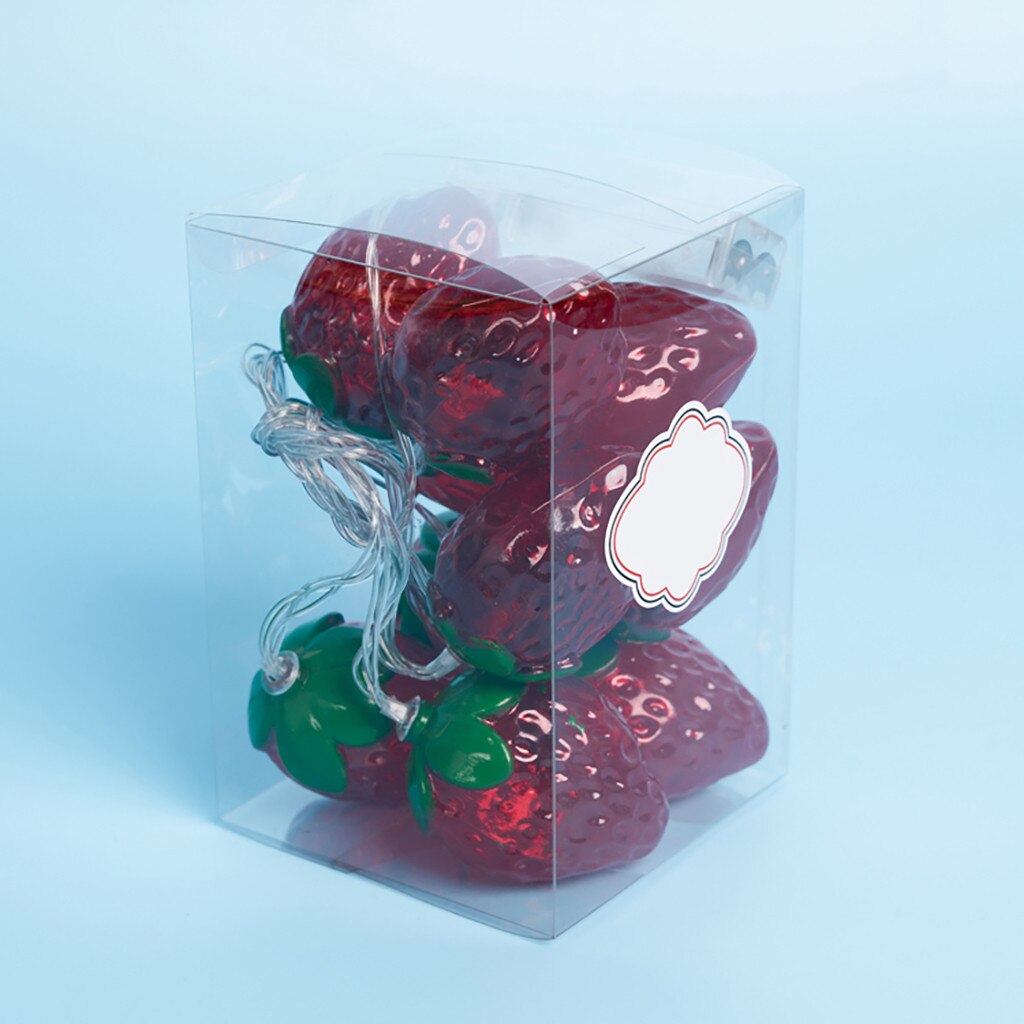 Tira de luces LED para frutas, fresa roja, decoración para habitación de niños, lámpara impermeable, Lámparas de jardín, 3,2