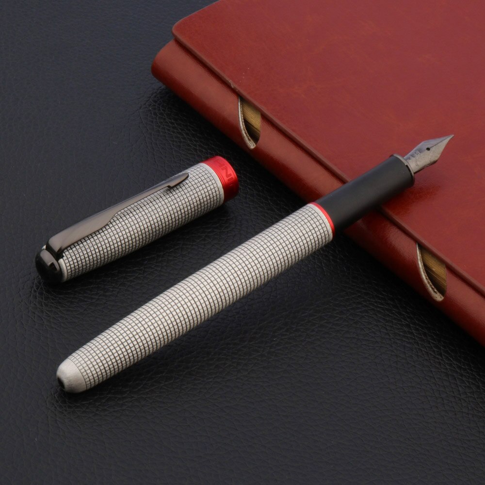 Jinhao 75 Vulpen Frosted Zwart Geborsteld Veer Titanium Zwarte Briefpapier 0.7Mm Inkt Pen Schoolbenodigdheden: A3