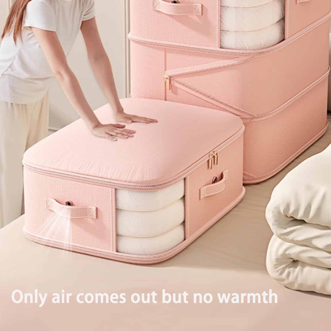 Quilt Compression Organizer Ultra Space Saving Self Clothes Blanket Storage Bags for Travel Home Storage Vacuum Travel Bags