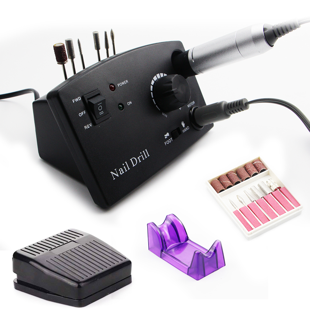 Ponceuse pour ongles, appareil pour poncer, machine et accessoire avec fraiseur et lime à ongle électrique pour manucure, 3 couleurs, 35000RPM