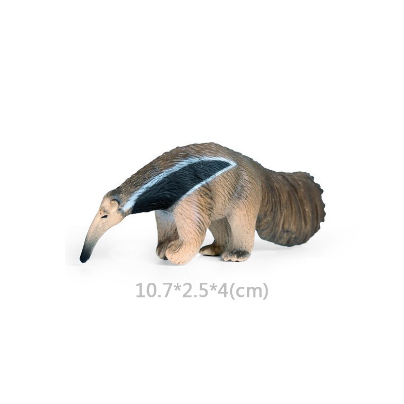 Wild Jungle Zoo Animal Model Malayan Tapir Anteater Koala Pangolin PVC Collection Model Action Figure Kid Educational Toys: Anteater