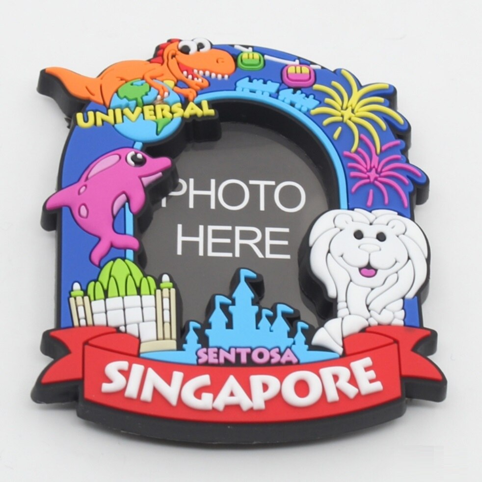 Singapore Rubber Fridge Magnet Tourist Souvenirs Refrigerator Magnetic Stickers Travel collection: B1229 (12)