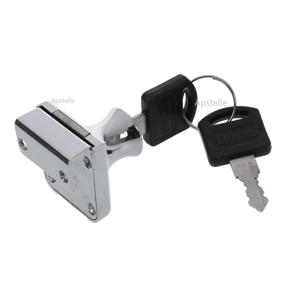 Showcase Glass Lock Cabinet Single Door Cylinder Rim Security Lock with Keys