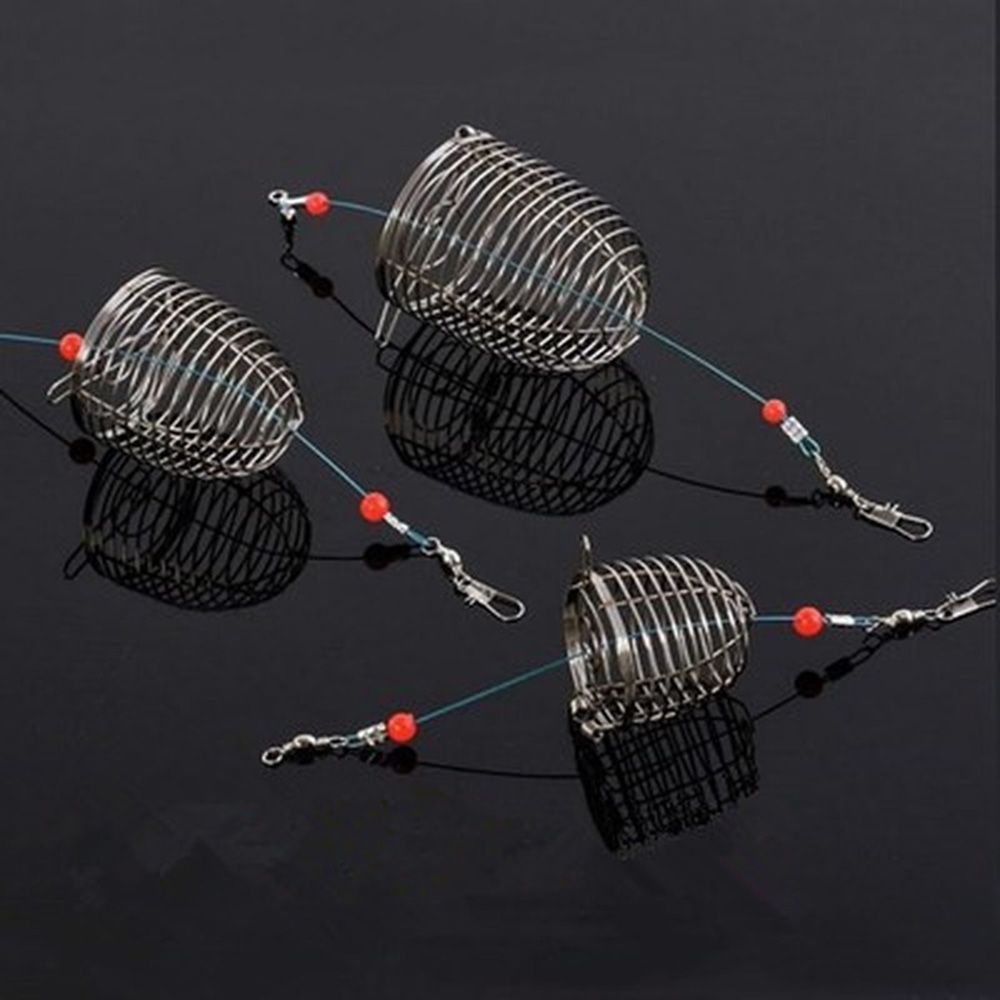 Liten fällhållare fiskbete dragburar fiskebete bur fiskematare betekorg